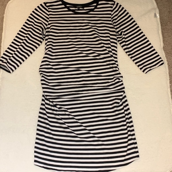 New Look Dresses & Skirts - Black and White Striped Maternity Dress